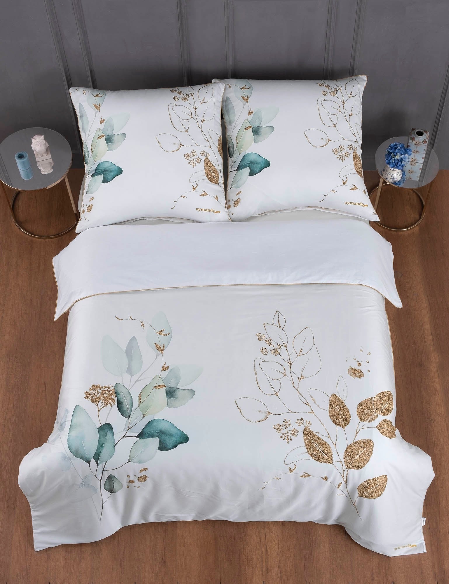 Deluxe Satin Bettwäsche Leaf Green