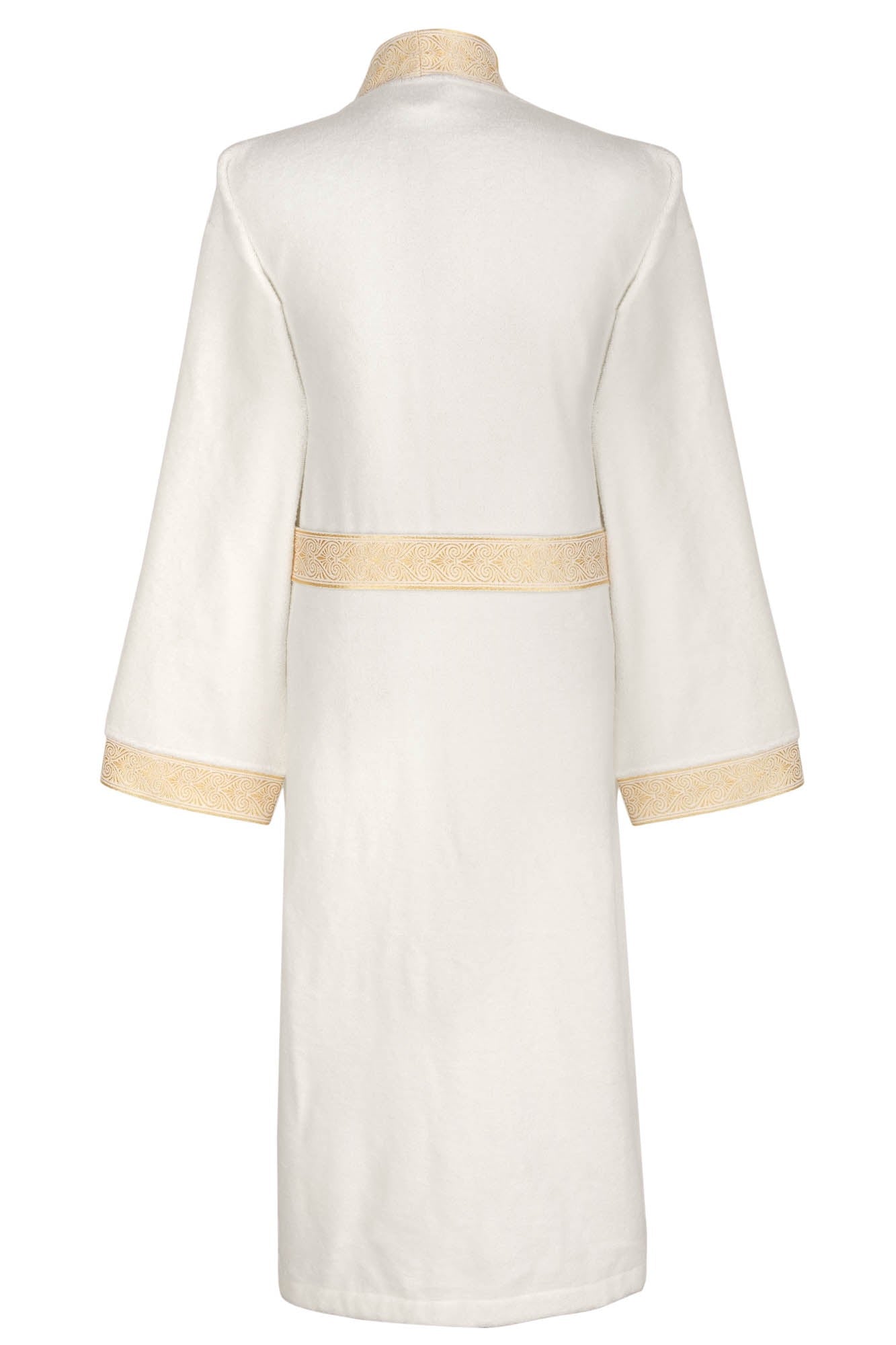 Luxus Bademantel Kimono Weiß