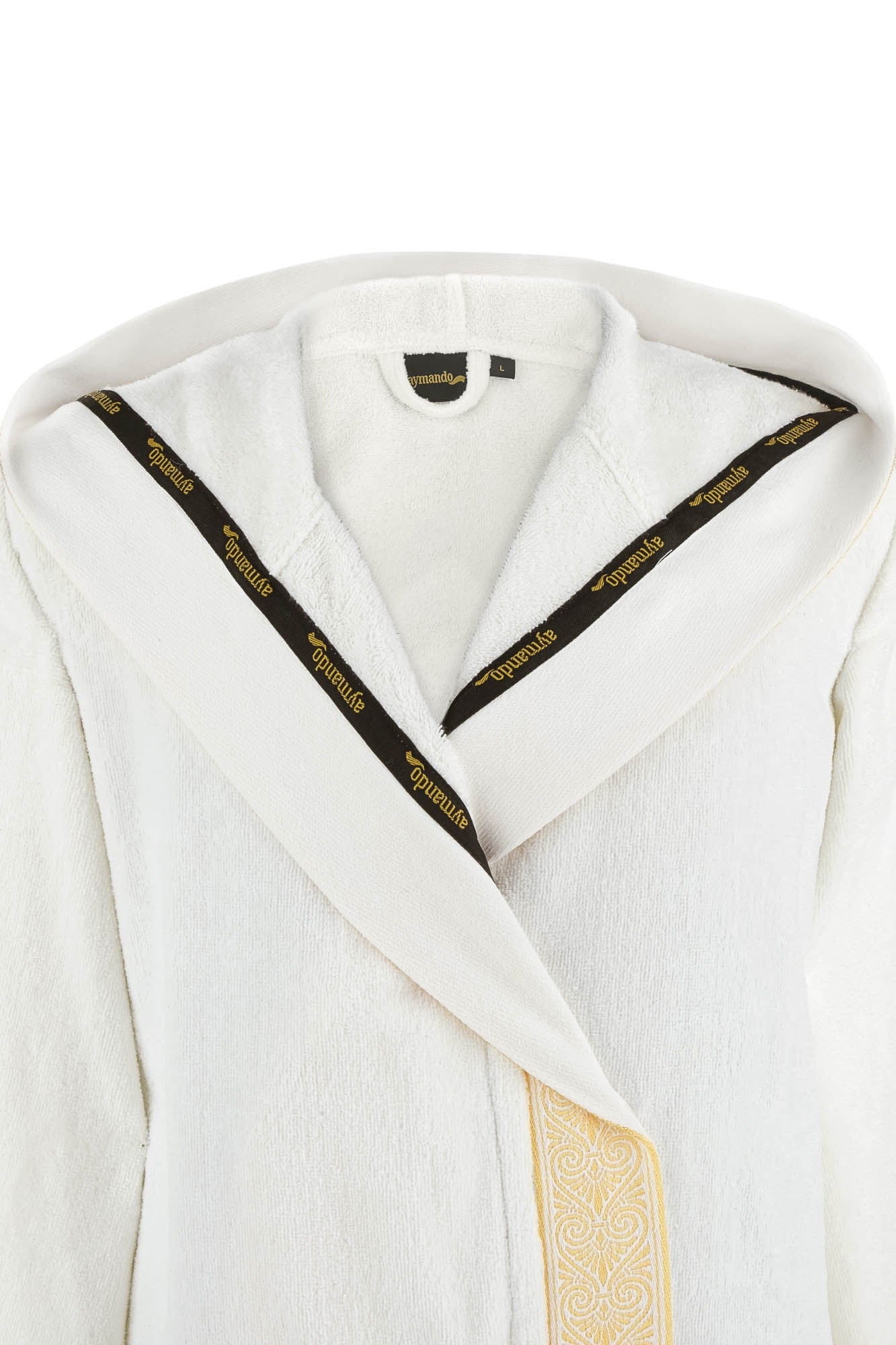 Luxury Bathrobe White and Gold