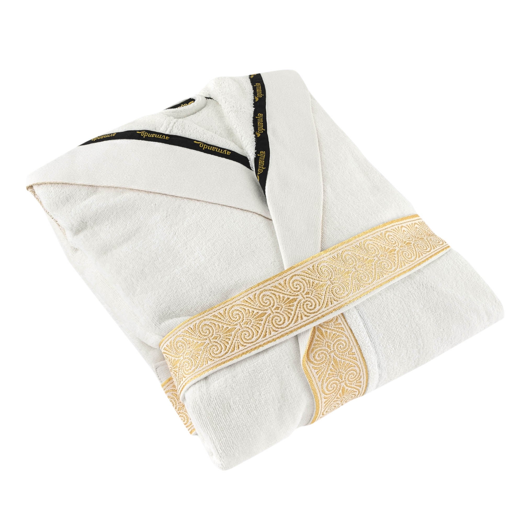 Luxury Bathrobe White and Gold