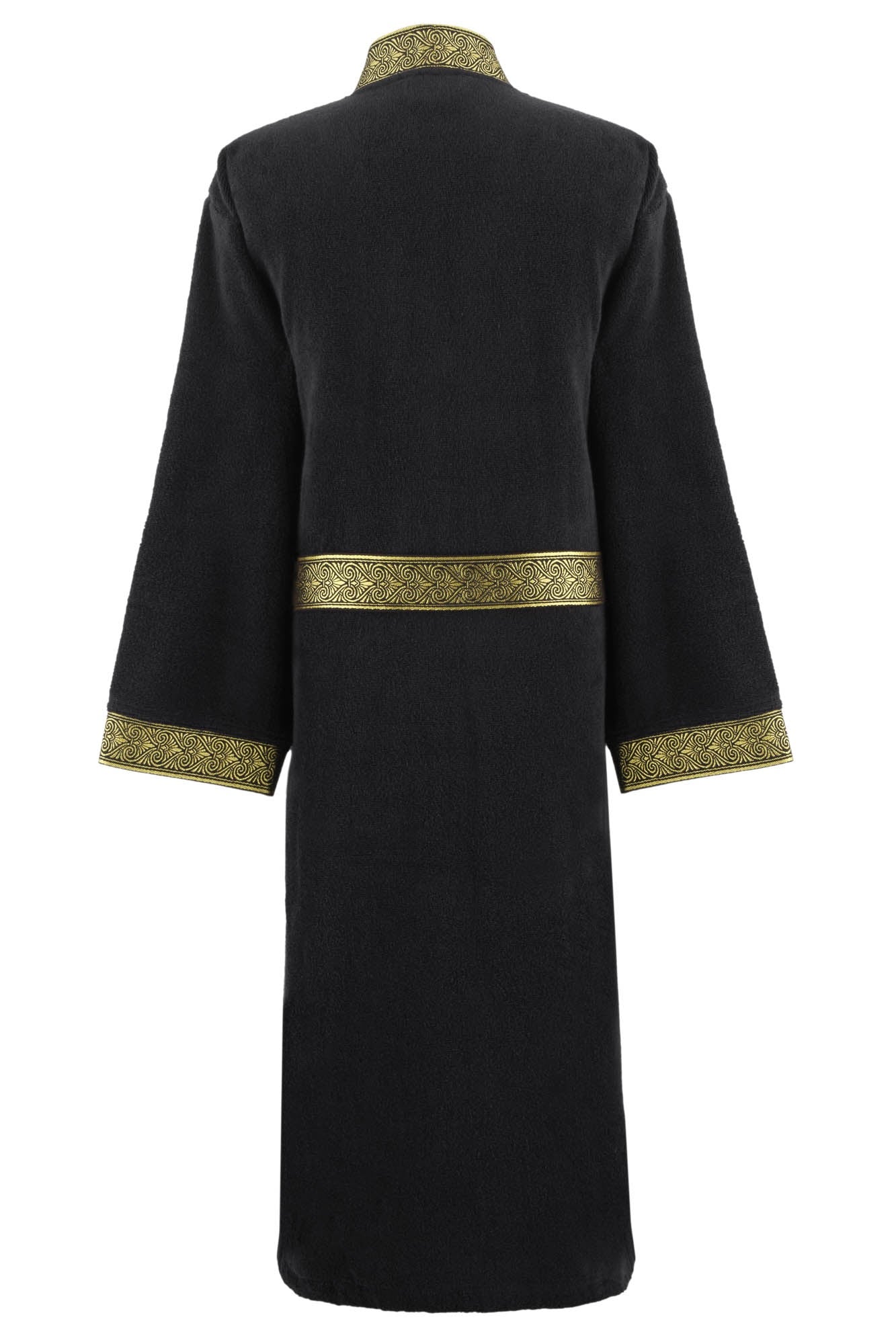 Luxury Bathrobe Kimono Black and Gold