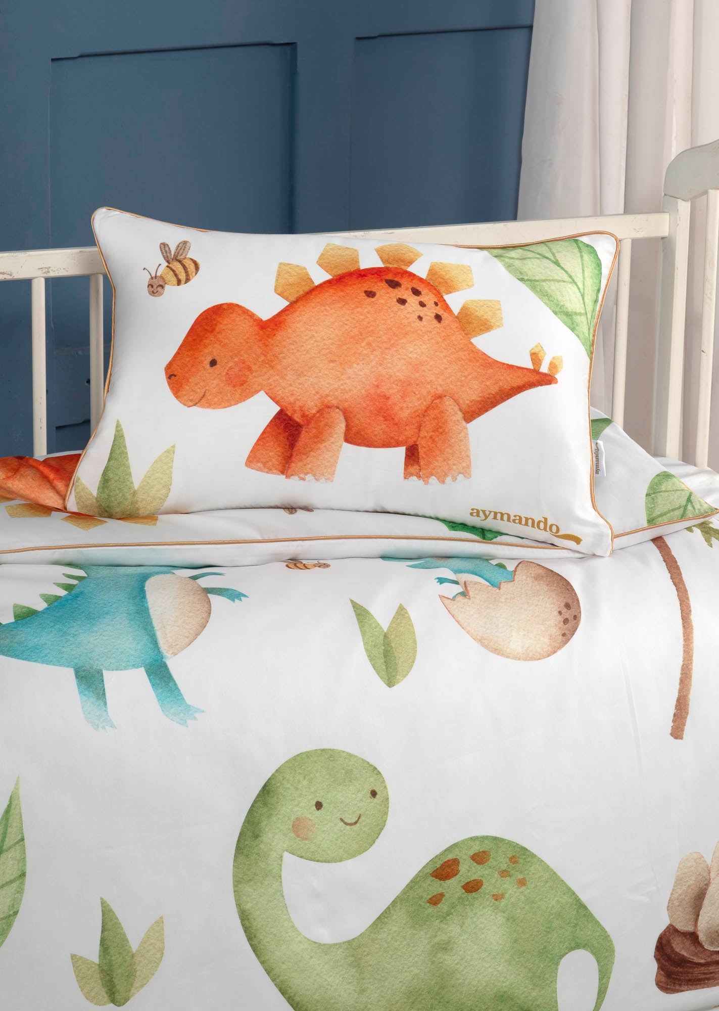 طقم مفارش سرير للأطفال نقش ديناصور