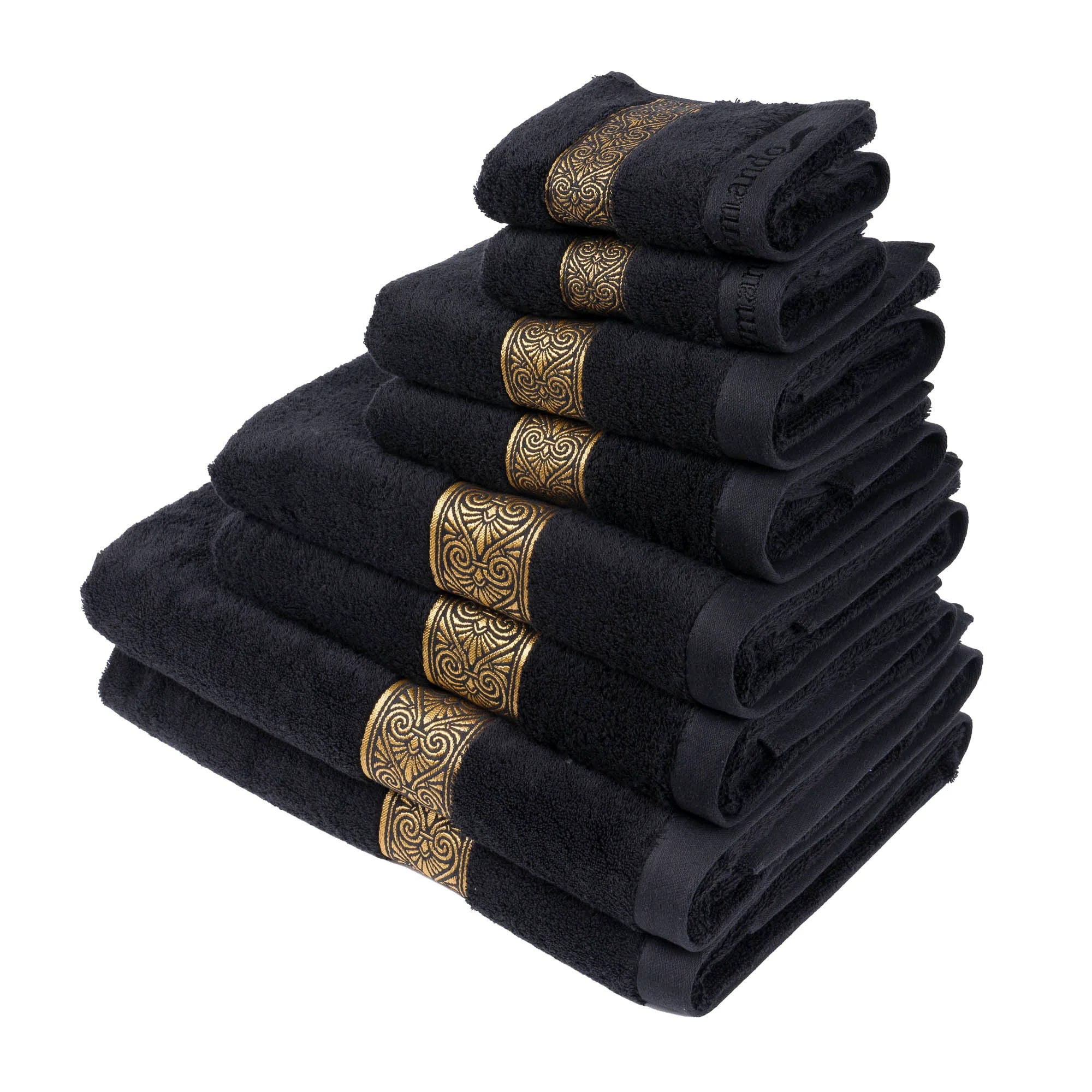 Black gold hand towel hotsell